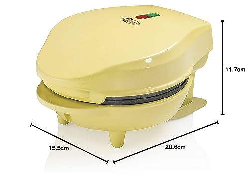 Bestron Mini-Waffeleisen für klassische Waffeln, kleiner Waffelmaker mit Antihaftbeschichtung, für Kindergeburtstage, Familienfeiern, Ostern oder Weihnachten, Retro Design, 550 Watt, Farbe: Rosa