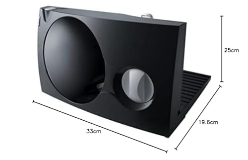 Emerio Allesschneider "Made in EU", Edelstahl Messereinheit in Deutschland produziert, einstellbar 0-17mm, BPA frei, platzsparend klappbar, mit Sicherheitsschalter, Eco 100 Watt, MS-125000.1, Schwarz