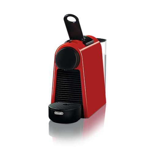 Nespresso De'Longhi Essenza Mini EN 85.R Kaffeekapselmaschine, Welcome Set mit 7 Kapseln in unterschiedlichen Geschmacksrichtungen, 19 bar Pumpendruck, Platzsparend, 0,6 l, Rot