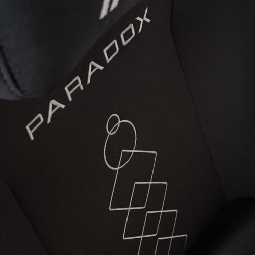 PARADOX - Gaming Stuhl - Schreibtischstuhl Ergonomisch - Verstellbare Armlehnen und Rückenlehne, Liegefunktion, Kissen, 125 kg Belastbar - Vanguard Crimson Arovs, Schwarz, Rot, Pfeil-Muster