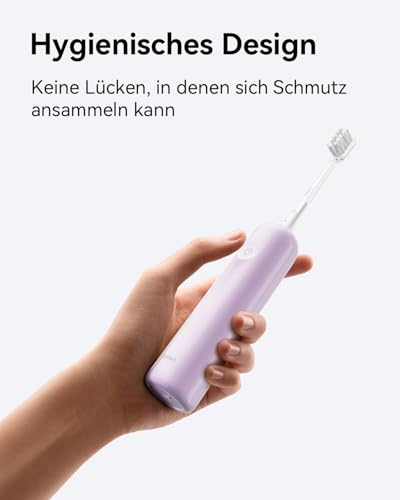 Laifen Wave elektrische Zahnbürste, Oszillation & Vibration elektrische Schallzahnbürste für Erwachsene mit 3 Bürstenköpfen, IPX7 wasserdicht magnetisch wiederaufladbar Reisezahnbürste (ABS weiß)