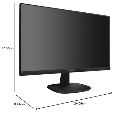 Philips 241V8L - 24 Inch FHD Monitor, AdaptiveSync (1920 x 1080, 75 Hz, VGA, HDMI) Black