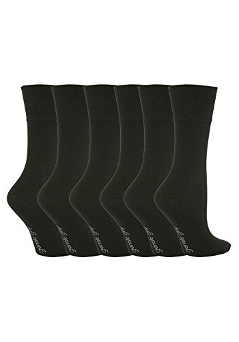 6 Pairs Women's Elastic Socks – Soft Cotton Stripe Crew Socks