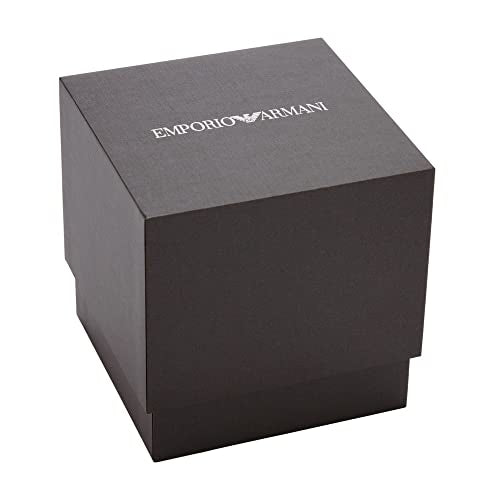 Emporio Armani men's watch with three hands, stainless steel, case size 43 mm