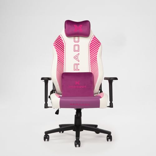 PARADOX - Gaming Stuhl - Schreibtischstuhl Ergonomisch - Verstellbare Armlehnen und Rückenlehne, Liegefunktion, Kissen, 125 kg Belastbar - Vanguard Crimson Arovs, Schwarz, Rot, Pfeil-Muster