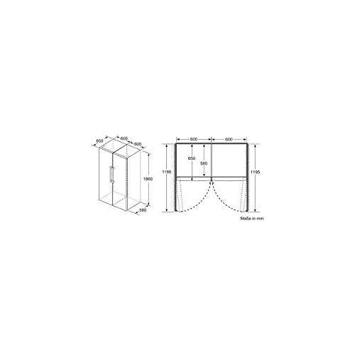 Siemens GS54NAWCV iQ500 freezer, 176 x 70 cm, 327 L, noFrost never defrost again, bigBox space for large frozen goods, varioZone flexible glass and drawers, white
