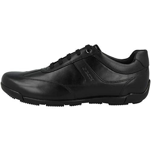 Geox Men’s U Edgware A Sneakers – Classic Leather Look with Breathable Sole