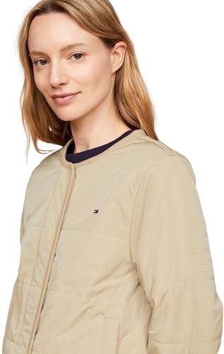 Tommy Hilfiger Women’s Lightweight Jacket – Iconic Jersey Lined Zip-Up Coat