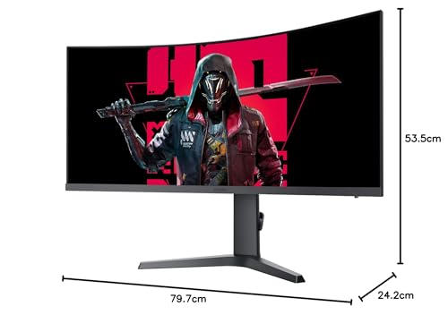 KOORUI 24 Zoll Curved Gaming Monitor, FHD 1080p, 1ms Reaktionszeit,180Hz Bildwiederholraten, HDMI 2.0/DP 1.2, 250cd/m² Helligkeit