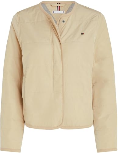 Tommy Hilfiger Women’s Lightweight Jacket – Iconic Jersey Lined Zip-Up Coat