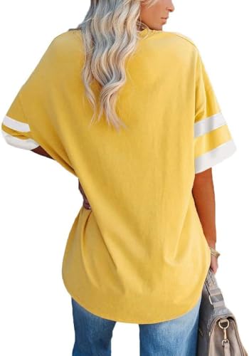 Ebifin Women's Oversized V-Neck T-Shirt