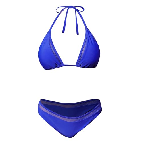 Women's High-Waist Bikini Set - Triangle Top, Brazilian Bottoms