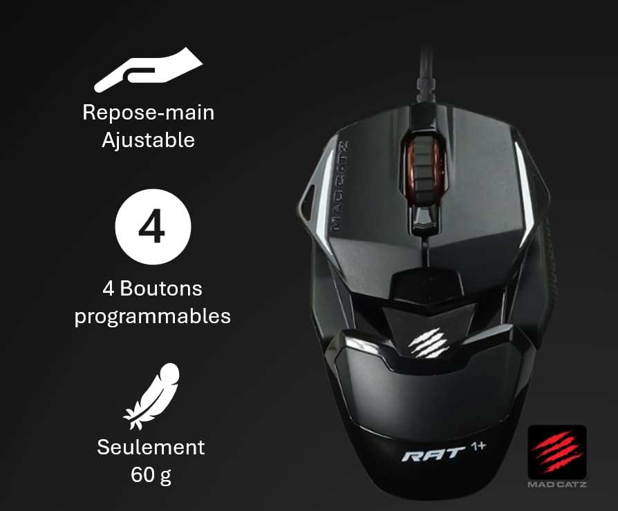 MadCatz R.A.T. 6+ Optical Gaming Mouse, Black