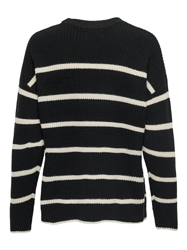 ONLY ONLPERNILLE Women’s Stripe Knit Sweater – Soft Cotton Blend