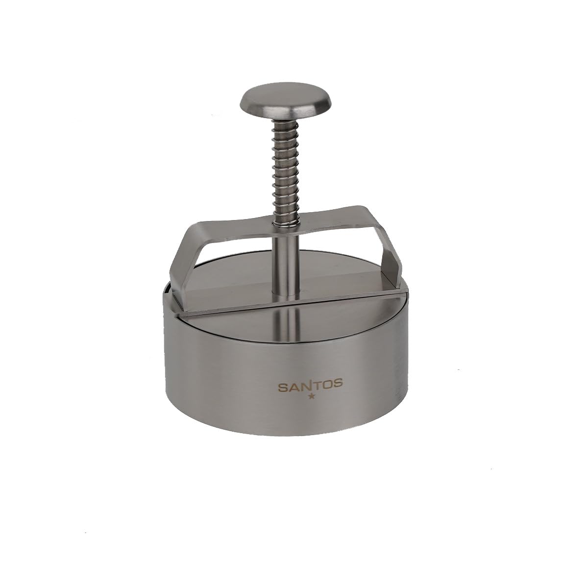 SANTOS Burger Set - 10 pieces: stainless steel press, turner, smasher, melting bells & skewers for perfect burgers - ideal for BBQ & grill parties