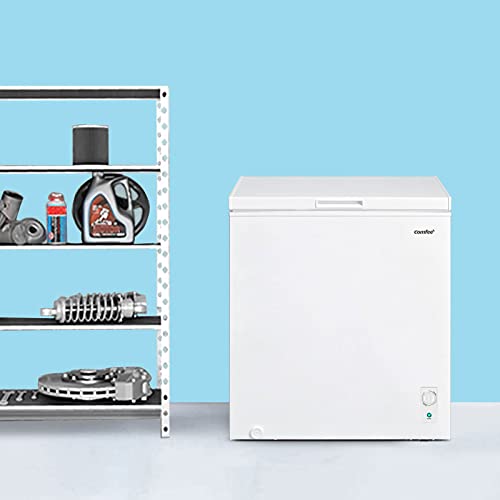Comfee Gefriertruhe/169 kWh/Jahr/85cm hoch/99L/38dB/Geringe Lautstärke/Hoch effizientesD-förmigesRohr/Geeignet für verschiedene Einsatzszenarien/Einstellbarer Temperaturregler/Weiß