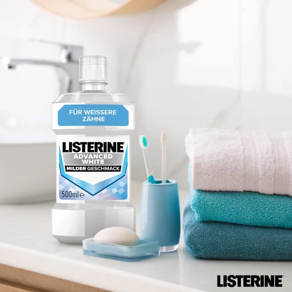 LISTERINE Smart Kidz Mild Berry (500 ml), antibakterielle Kinder Mundspülung ohne Alkohol & ohne Zucker, Mundwasser schützt vor Karies, geeignet für Kinder ab 6 Jahren