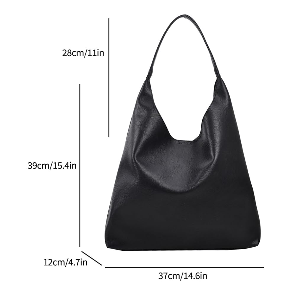 Large PU Leather Tote Bag – Women’s Soft Shoulder Handbag with Coin Purse