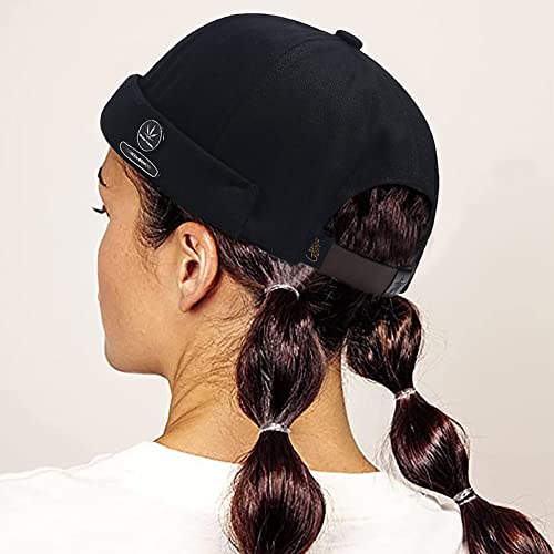 XYIYI Herren Dockermütze Brimless Hat Schädelkappe Arbeiter Matrosenmütze Gerollte Manschette Retro Beanie Mütze