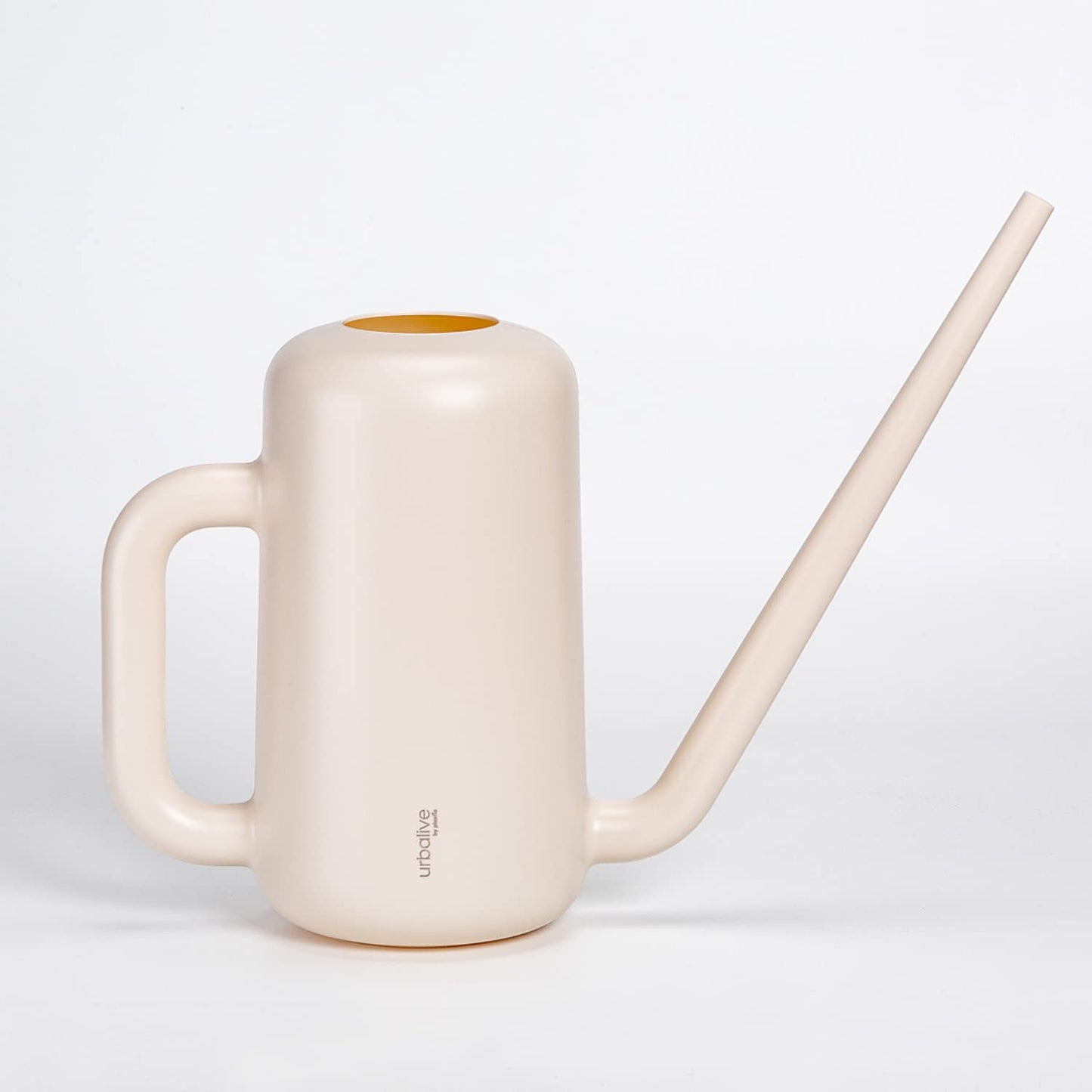 Plastia Gießkanne klein für den Zimmerpflanzen 1,8 L - Blumengießkanne aus recyceltem Kunststoff - Giesskanne mit langem Ausgießer für einfache Bewässerung, Elfenbein