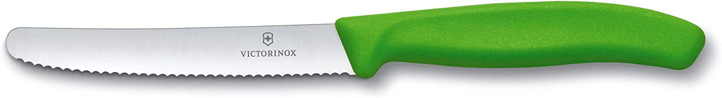 Victorinox Swiss Classic Gemüsemesser-Set, 3-teilig, Obstmesser, Gerader Schliff, Extra Scharf, Robuster Kunststoffgriff, mehrfarbig