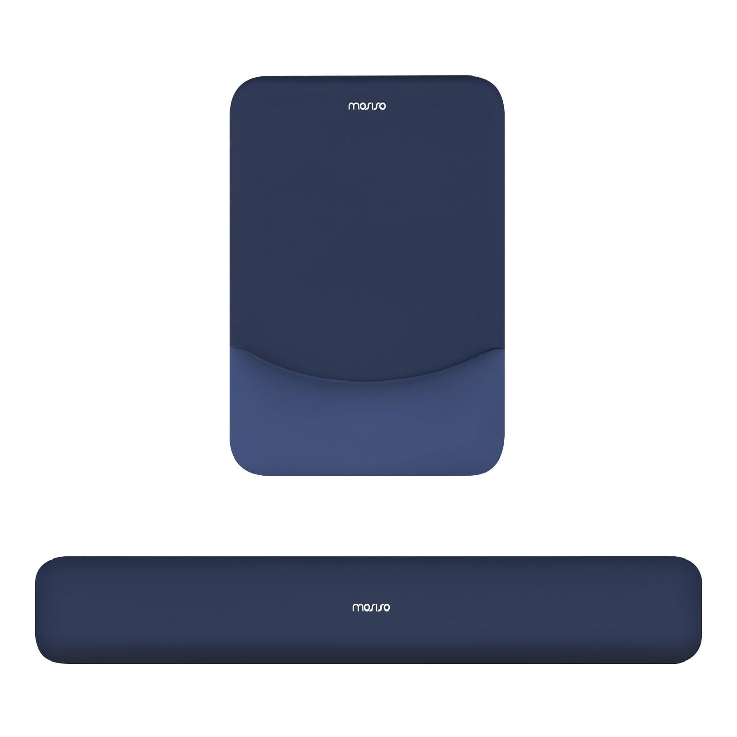MOSISO Handgelenkstütze für Mauspad&Tastatur Set, Rechteckig Ergonomisch Mauspad Rutschfest Basis Home/Büro Schmerzlinderung&Typing Kissen mit Neopren Cloth&Erhöht Gebogen Memory Schaum,Grün