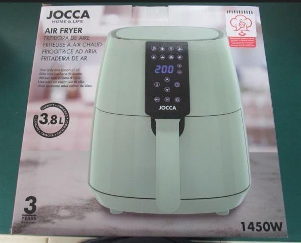 Jocca Heißluftfritteuse Sweet Line, 3,8L Fritteuse, 1450W, 8 Programme, LED Touchscreen, Timer, Rosa