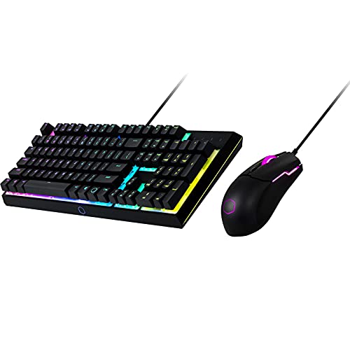 Cooler Master MS110 RGB-Tastatur & Gaming-Maus Kombination – Lineare mem-chanische Schalter, 26 Anti-Ghosting Tasten, On-Board-Steuerung, Gaming Maus mit 4 DPI-Einstellungen – DE Layout QWERTZ