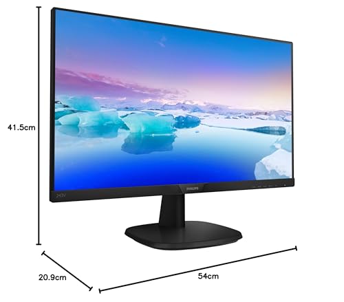 Philips 241V8L - 24 Inch FHD Monitor, AdaptiveSync (1920 x 1080, 75 Hz, VGA, HDMI) Black