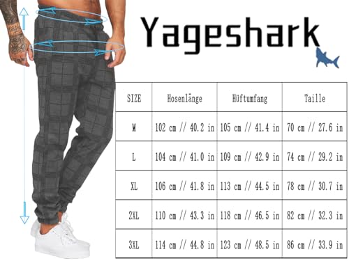 Men's Loose Fit Plaid Jogger Sweatpants