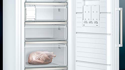 Siemens GS54NAWCV iQ500 freezer, 176 x 70 cm, 327 L, noFrost never defrost again, bigBox space for large frozen goods, varioZone flexible glass and drawers, white
