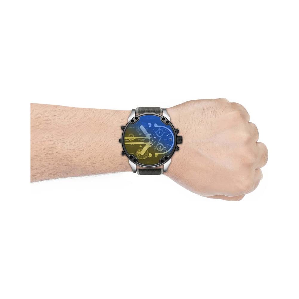 Diesel Mr. Daddy Men's Multifunctional Watch with Silicone, Stainless Steel or Leather Strap