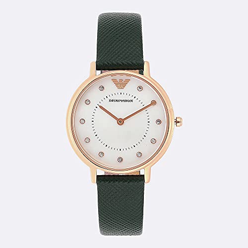 Emporio Armani ladies' two-hand stainless steel watch, 32 mm case size