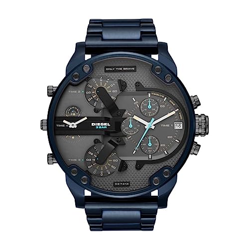Diesel Mr. Daddy Men's Multifunctional Watch with Silicone, Stainless Steel or Leather Strap