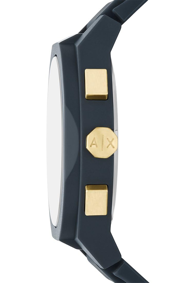 Armani Exchange Watch for Men, Chronograph Movement and 46mm Case Size with Stainless Steel, Leather or Silicone Strap