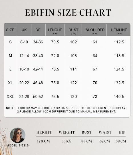 Ebifin Women's Oversized V-Neck T-Shirt