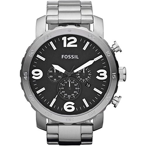 Fossil Nate Uhr Für Herren, Quarzwerk Chronograph Mit Edelstahl- Oder Lederarmband