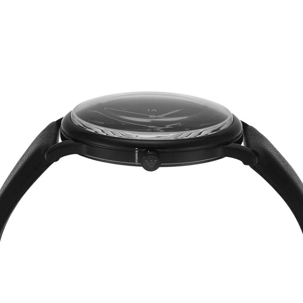 Emporio Armani Uhr für Herren, Quarzwerk und 42mm Gehäusegröße mit Edelstahl-, Leder- oder Silikonarmband