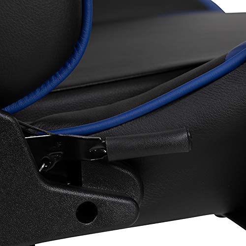 Flash Furniture X30 Gaming-Stuhl, ergonomischer Bürostuhl für PC- und Gaming-Setups, verstellbarer Rennsport-Stuhl mit vollständig verstellbarer Rückenunterstützung, schwarz mit weißer Verzierung