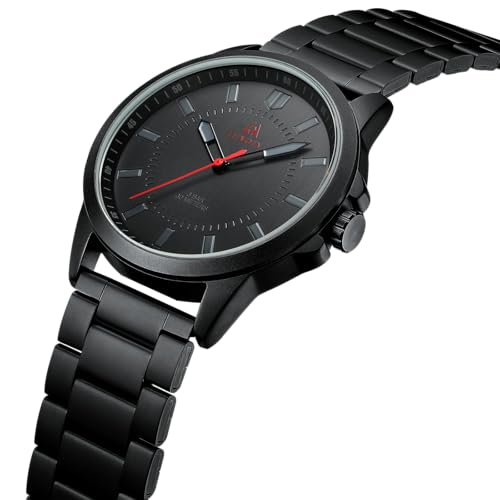 LN LENQIN Herren Uhr Edelstahl Uhren Herren Analog Quarz Uhr 30M Wasserdicht Armbanduhr Herren Mode Casual Designer Uhr für Männer