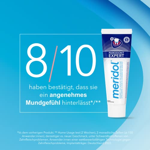 meridol Zahnpasta Parodont Expert 75 ml - Zahncreme wirkt antibakteriell und unterstützt so den natürlichen Heilungsprozess des Zahnfleisch