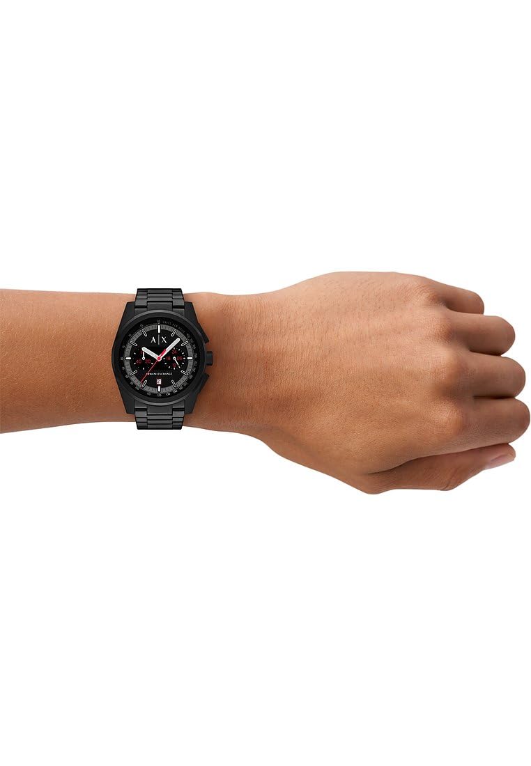 Armani Exchange Watch for Men, Quartz Movement and 42mm Case Size with Stainless Steel, Leather or Silicone Strap