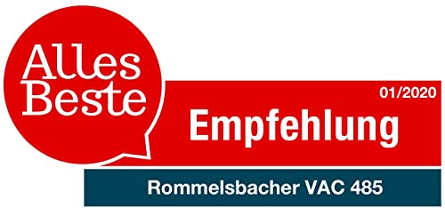 ROMMELSBACHER Vakuumierer VAC 485 - Absaugleistung 15 Liter/Min., Einhand-Bedienung, für Langzeitbetrieb geeignet, Doppel-Versiegelungsnaht, 2 Versiegelungszeiten, für Folien bis 30 cm Breite