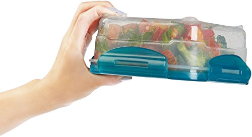 Amazon Basics Gefrierbehälter im Set, mit Deckel, luftdicht, auslaufsicher, stapelbar, für Kühlschrank/Gefriertruhe, BPA-frei, Kunststoff, mikrowellen- und spülmaschinenfest, 6 Stück 1er-Pack, farblos