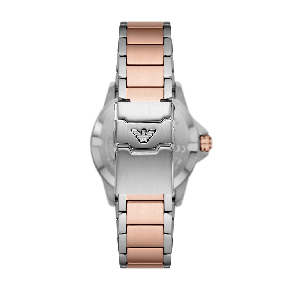 Emporio Armani Uhr für Herren, Quarzwerk und 42mm Gehäusegröße mit Edelstahl-, Leder- oder Silikonarmband