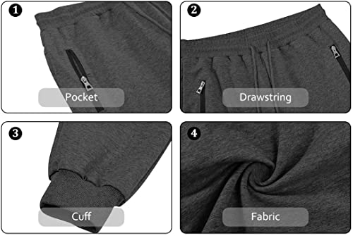 Men’s Sport Pants – Casual Jogger Cargo Sweatpants with Side Stripes