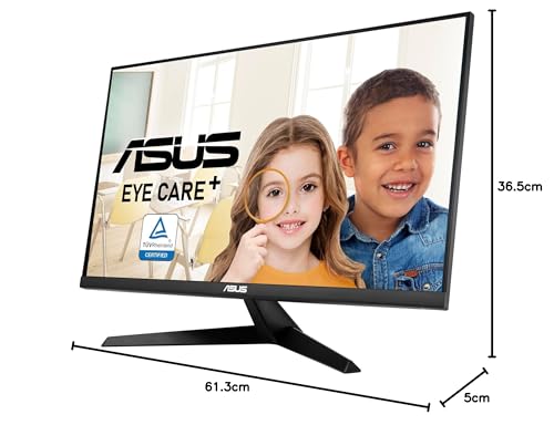 ASUS Eye Care VY249HF - 24 Zoll Full HD Monitor - 100 Hz, 1ms MPRT, AdaptiveSync - IPS Panel, Vesa 100x100, 16:9, 1920x1080, HDMI