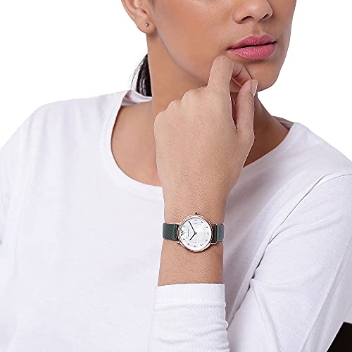 Emporio Armani ladies' two-hand stainless steel watch, 32 mm case size