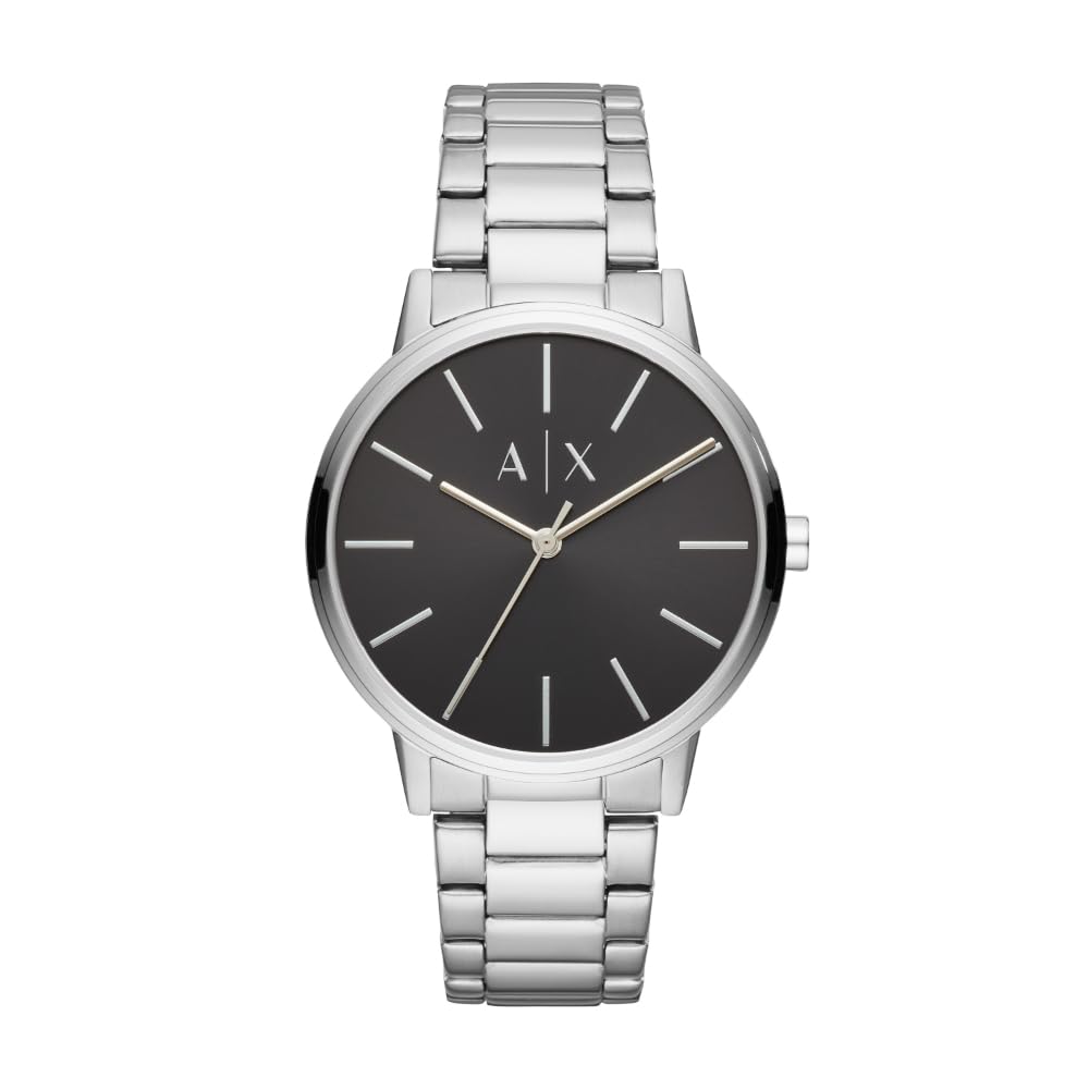 Armani Exchange Watch for Men, Quartz Movement and 42mm Case Size with Stainless Steel, Leather or Silicone Strap