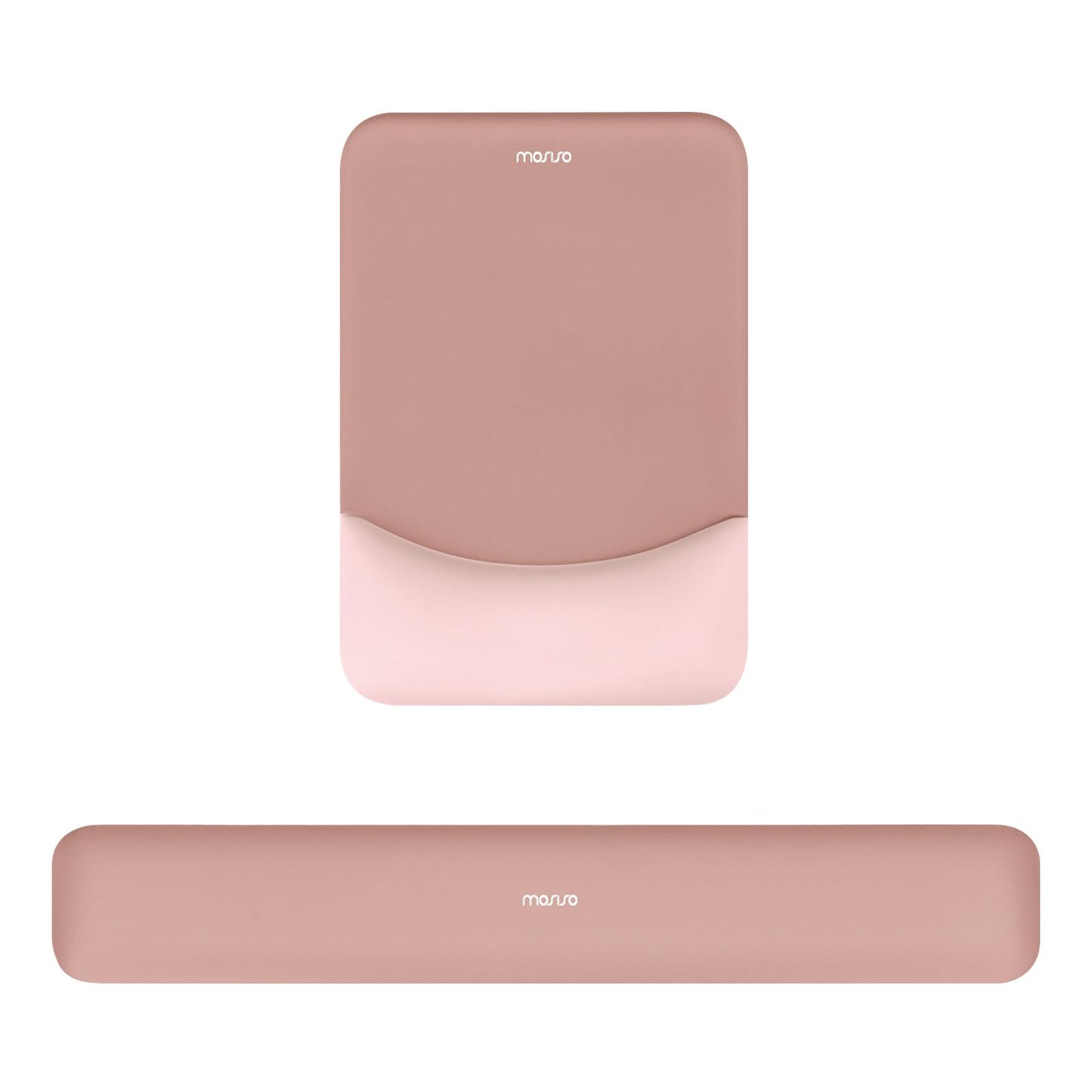MOSISO Handgelenkstütze für Mauspad&Tastatur Set, Rechteckig Ergonomisch Mauspad Rutschfest Basis Home/Büro Schmerzlinderung&Typing Kissen mit Neopren Cloth&Erhöht Gebogen Memory Schaum,Grün